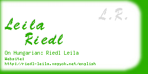 leila riedl business card